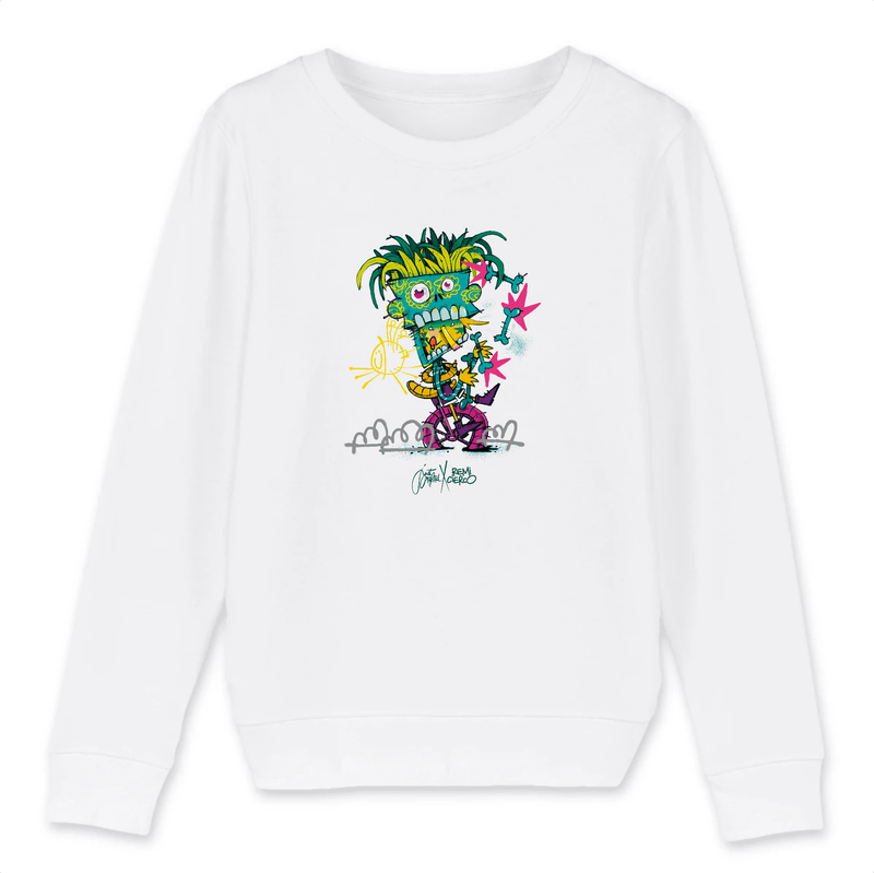 Sweat-shirt Enfant - "Cycl' hop!" - Bio - Just Crafted