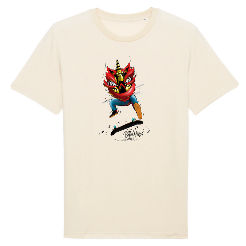 T-shirt Unisexe - "Lion Sk8" - Coton BIO - Just Crafted