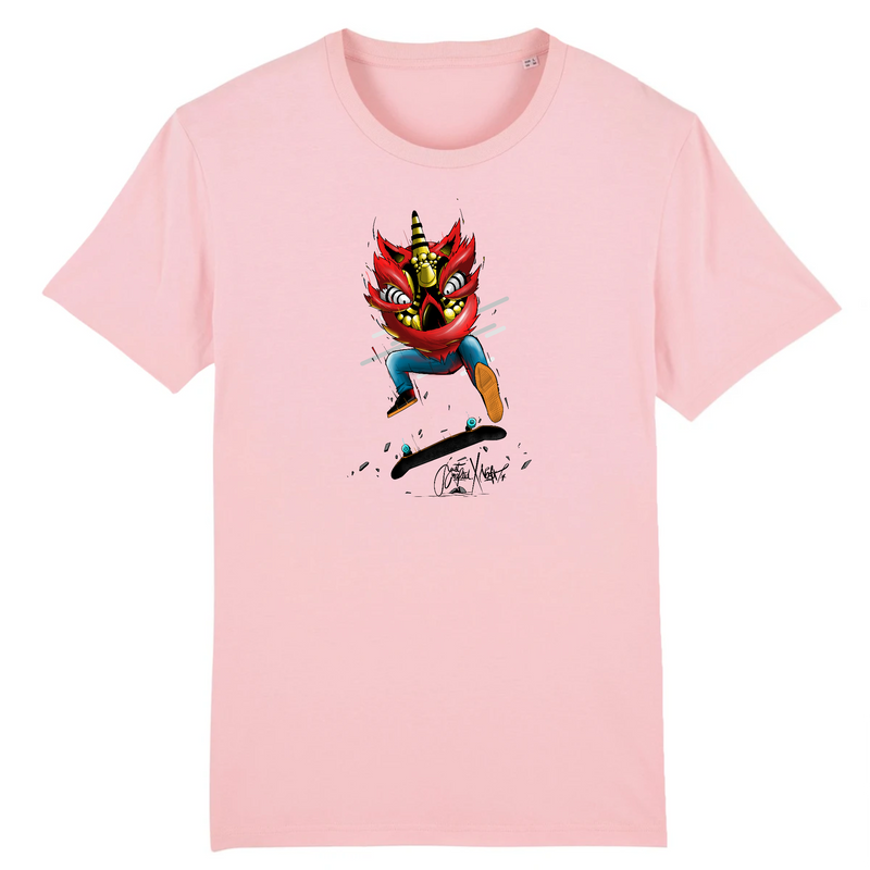 T-shirt Unisexe - "Lion Sk8" - Coton BIO - Just Crafted