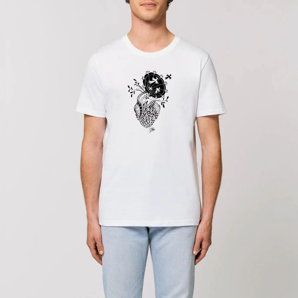 T-shirt Unisexe - "Coeur" - Coton BIO - Just Crafted