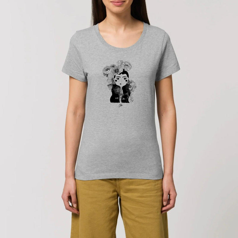 T-shirt Femme - "Frida" - 100% Coton BIO - Just Crafted