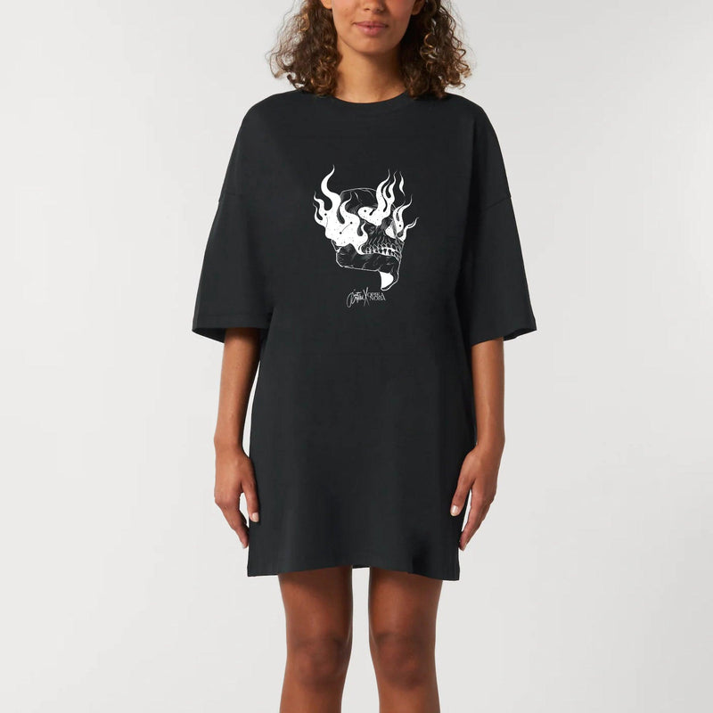 Robe T-shirt Femme - "Into the space" - 100% Coton BIO - Just Crafted